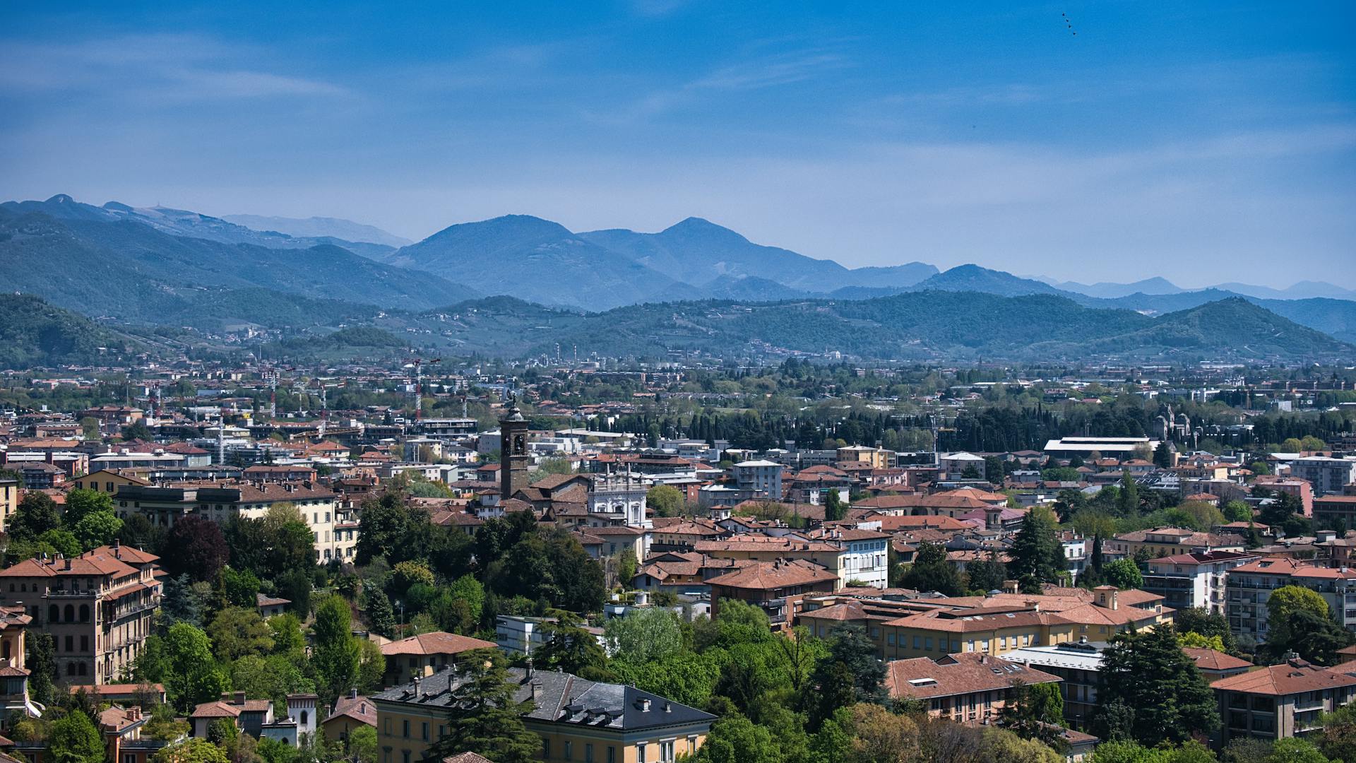 Bergamo panorama aereo